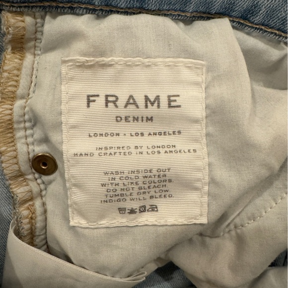 Frame Denim Le Skinny De Jeanne Crop in Honeywood Distressing Frayed Hem - Picture 6 of 12